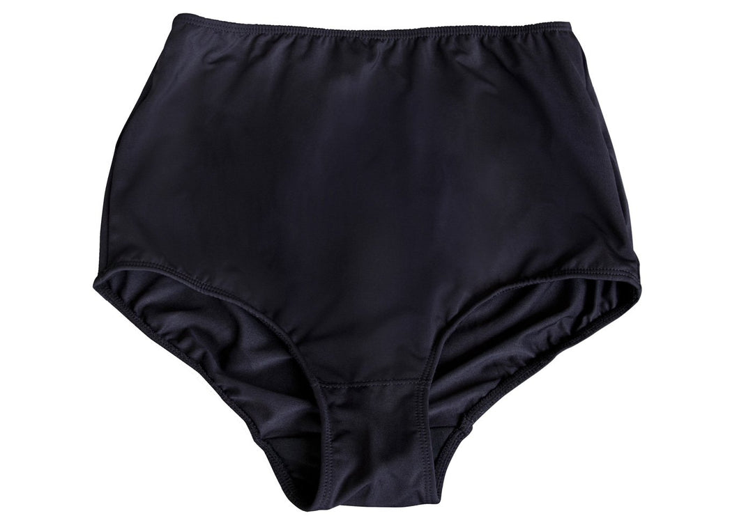 FULL COVERAGE BASIC PANTY - BLACK MICROFIBER
