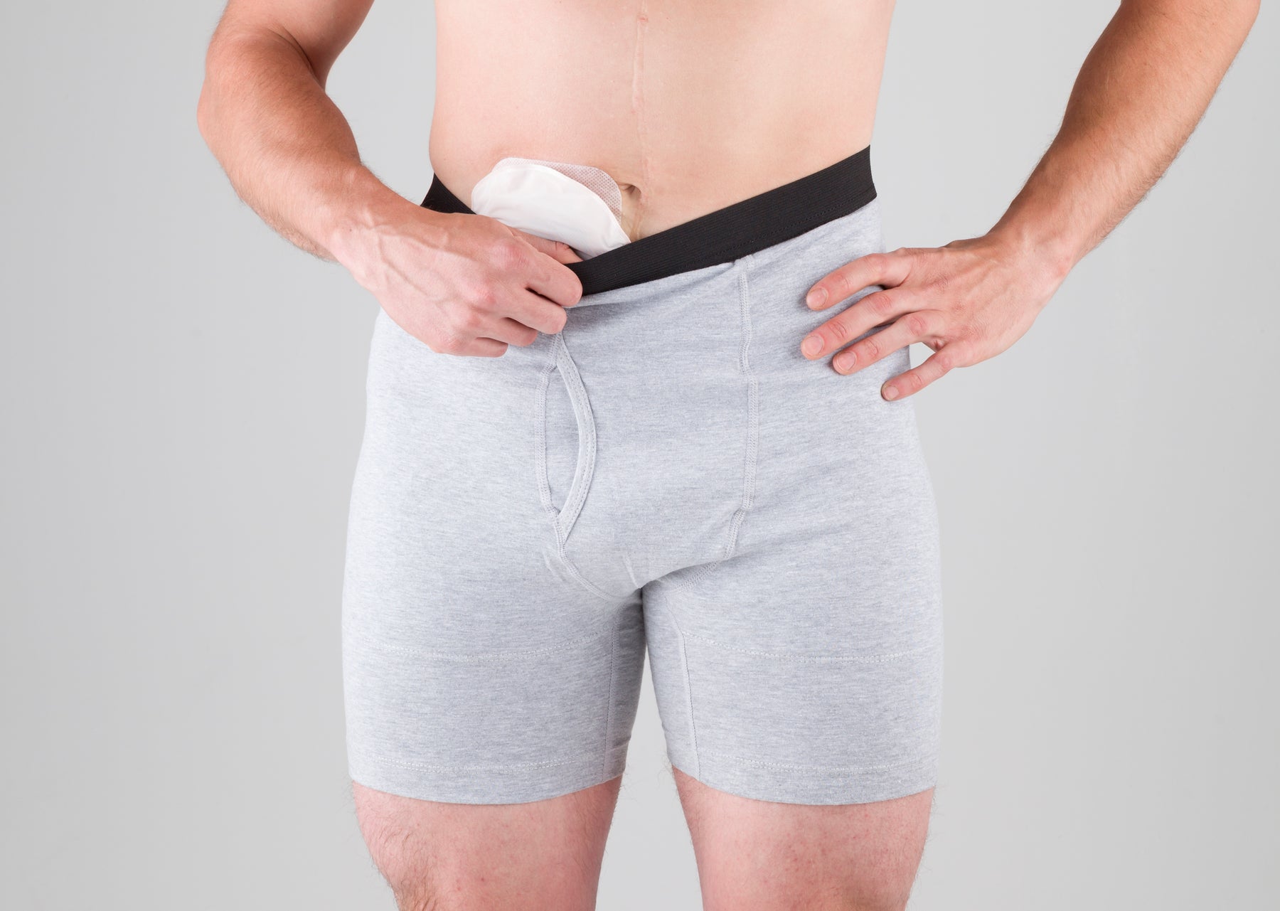 BOXER BRIEF - GREY – Ostomysecrets®