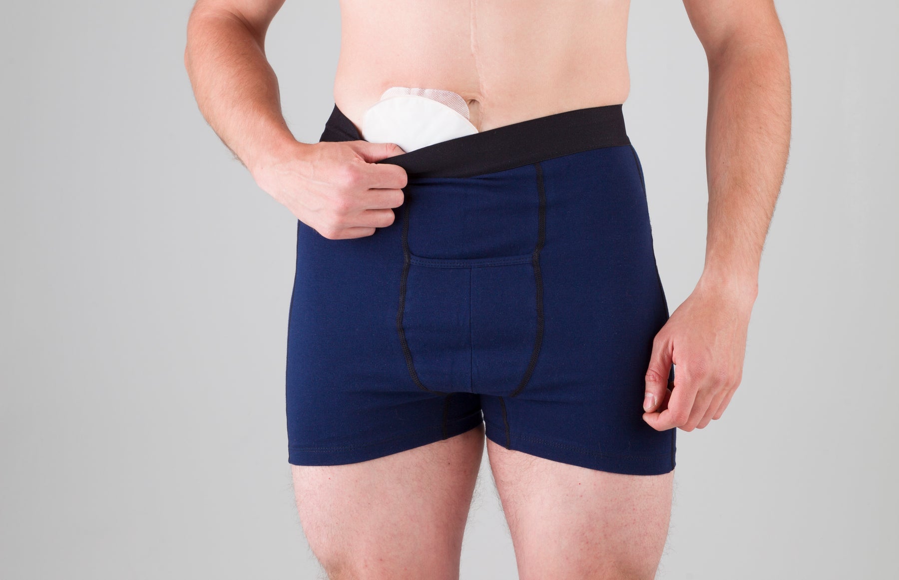 HORIZONTAL FLY BOXER BRIEF - Navy – Ostomysecrets®